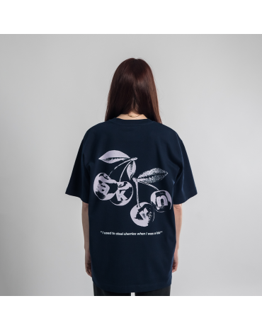 Oversized Tee "Cherries" Navy