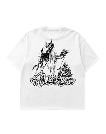 Oversized Tee "Camel" White