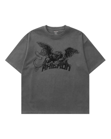 Boxy Tee "Crow" Pigment Grey
