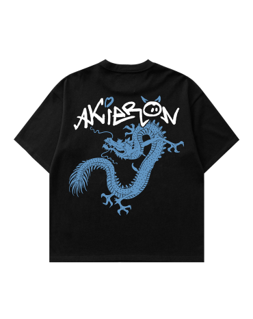 Oversized Tee "Dragon" Black
