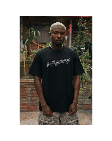 Oversized Tee "Mess" Black