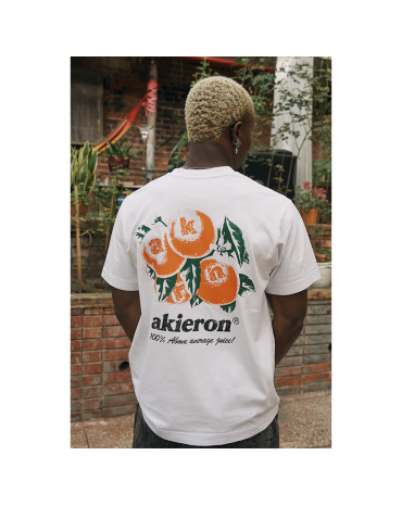 Oversized Tee "Orange" White