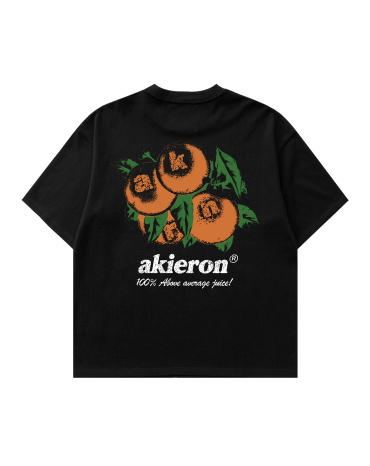 Oversized Tee "Orange" Black
