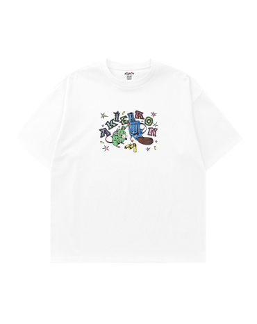 Oversized Tee "Rat" White