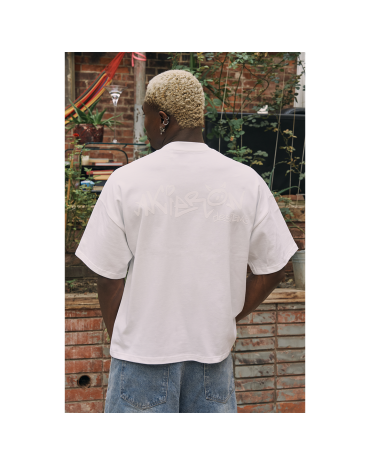 Boxy Tee "Designs" White