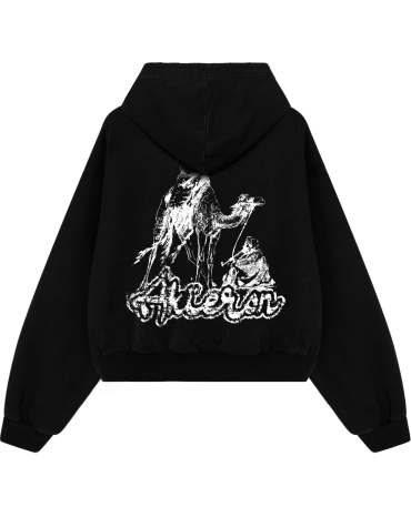 Oversized Hoodie "Camel" Black