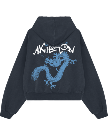 Oversized Hoodie "Dragon" Navy