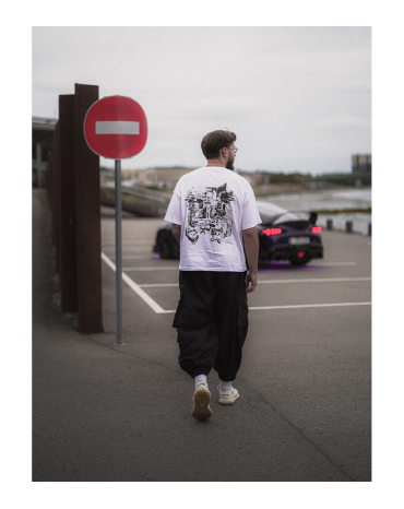 Boxy Tee "Maps" White